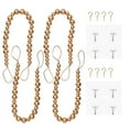 thumbnail image 1 of Set of 4 Bead Curtain Tiebacks,Curtain Holdbacks for Home Decoration Multiple Color Not Need Drilling, 1 of 9