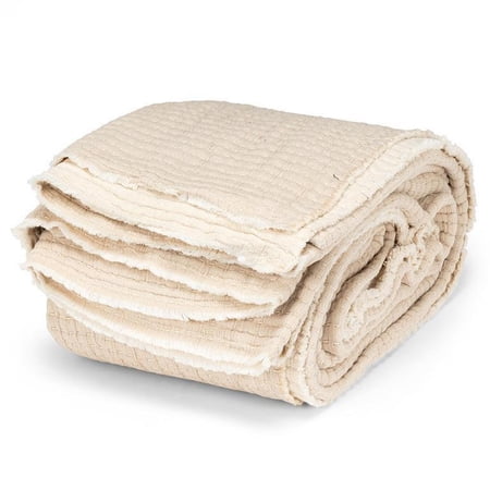 MDR Trading UNBT-00084 Overstitch Double-Queen Coverlet Blanket - Beige