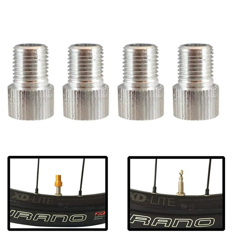Set of Bicycle Presta Valve Adapters for Road, Mountain, Track