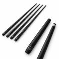 Set of 4 Black Fiberglass Graphite Composite Billiard Pool Cue Sticks ...