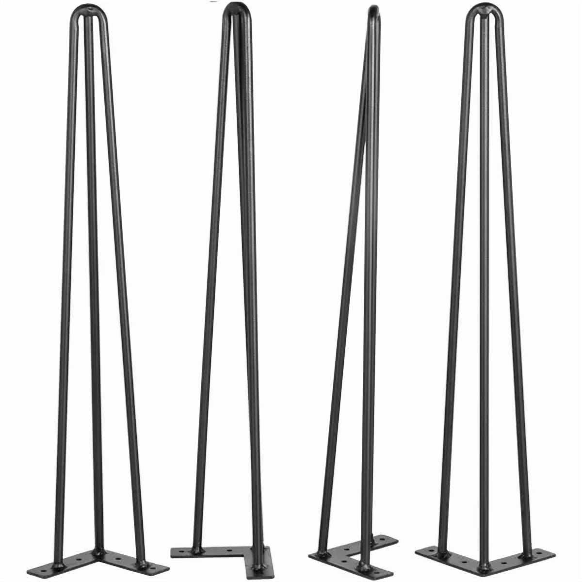 Set of 4 Black Hairpin Table Legs 26