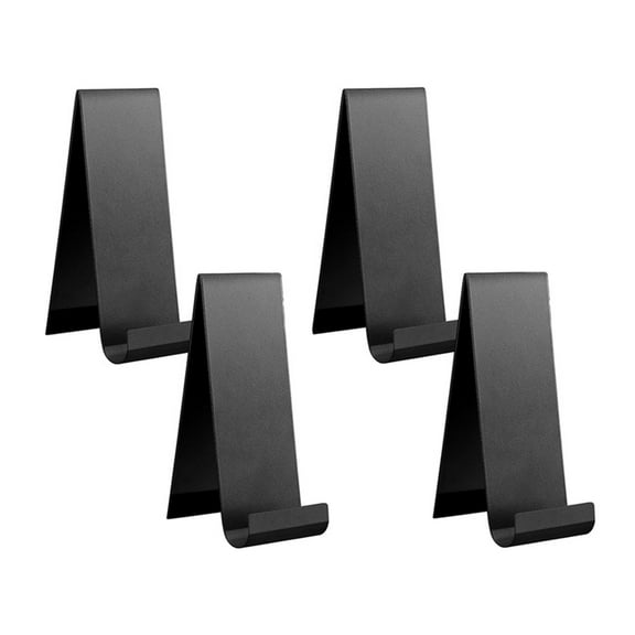 Set of 4 Black Metal Flyers Holder Stand Vertical Countertop Organizers Accessory for Booklets Magazines and Bill