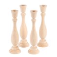 thumbnail image 1 of Set of 4 Blank Wooden Candle Sticks - For DIY Everyday Decor, 1 of 5