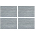 thumbnail image 1 of Set of 4 Blue Linen Placemats - Stain Resistant Washable Dinner Mats Foldable Kitchen Table Mats for Dining Table Decoration & Indoor-Outdoor Use, 1 of 7