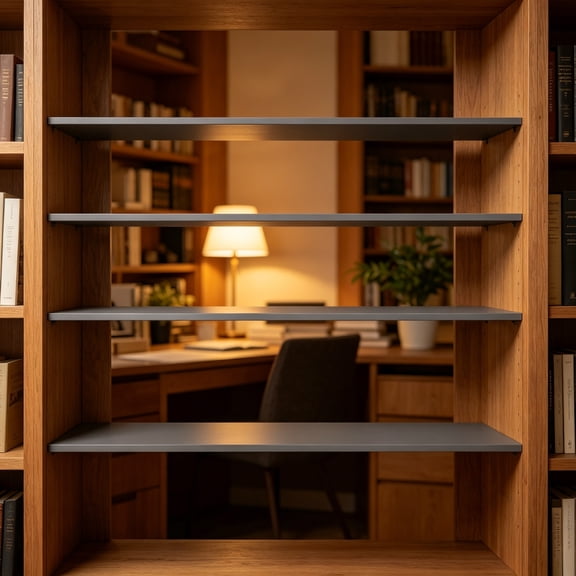 Set of 4 Bookshelf Boards Replacement Panels, Storage Units Organizer Display Shelves, High Gloss Gray, 39.4" x 19.7" x 0.6", Engineered Wood