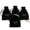 thumbnail image 1 of Set of 4 Bridal Party Proposal Pouch with Butterfly Bracelet - 3 Bridesmaids, 1 Matron of Honor - Black, 1 of 6