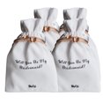 thumbnail image 1 of Set of 4 Bridal Party Proposal Pouch with Butterfly Bracelet - 4 Bridesmaids -White, 1 of 10