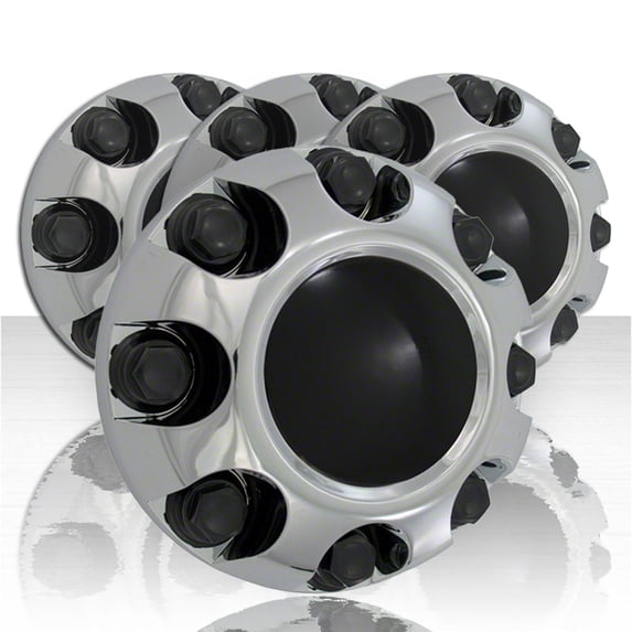 Set of 4 Brushed Aluminum ABS Center Caps for 2007-2011 GMC Sierra 1500