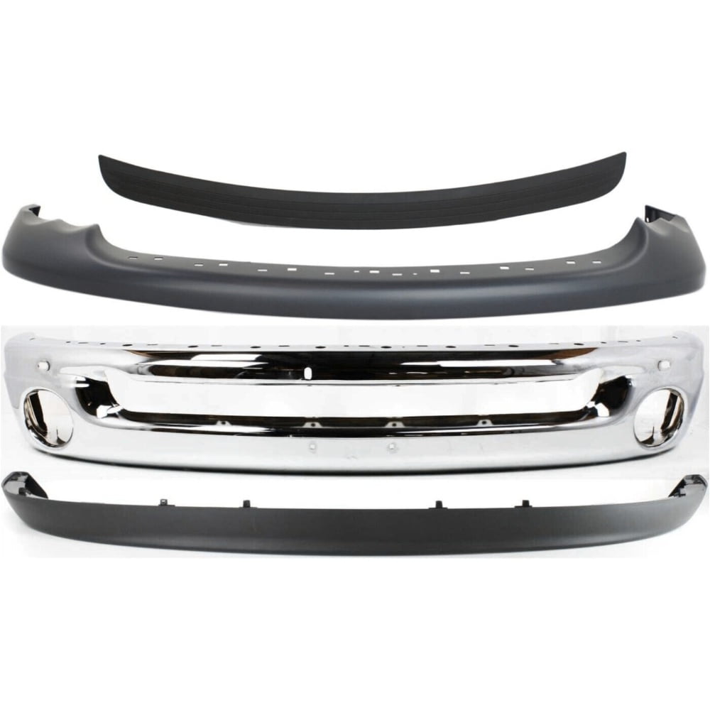 Set of 4 Bumper Face Bars Front Chrome for Ram Truck Dodge 1500 2500 3500 03-05