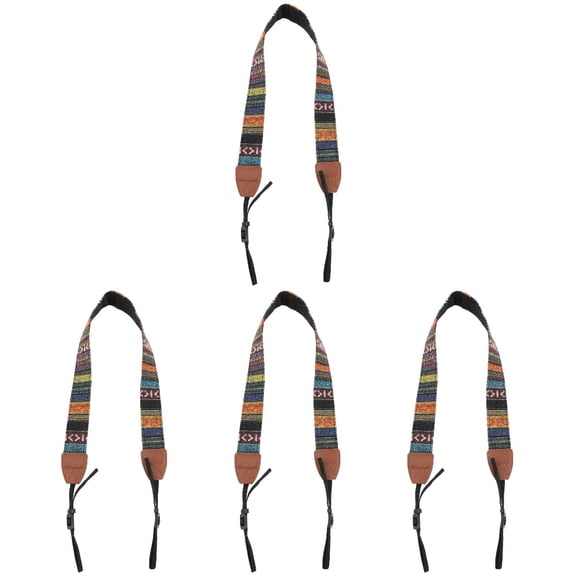 Set of 4 Camera Straps with Stylish Design for Heavy and Mirrorless Cameras, Comfortable and Adjustable