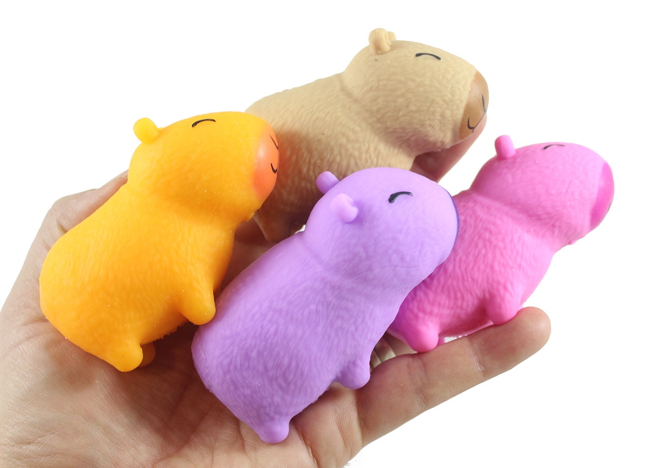 Super Stretchy Capybara Slime Mix Kit - Green Sand, Blue Slime, Foam Balls & Capybara Figure - Sensory Fidget Toy For Kids