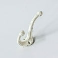 thumbnail image 1 of Set of 4 Cast Iron Rustic Look Cream Double Wall Hook, 1 of 3