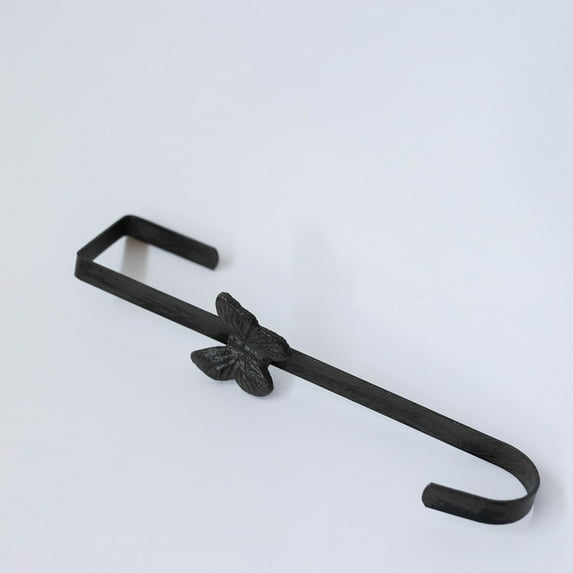 Set of 4 Cast Iron With A Butterfly Wreath Or Stocking Holder