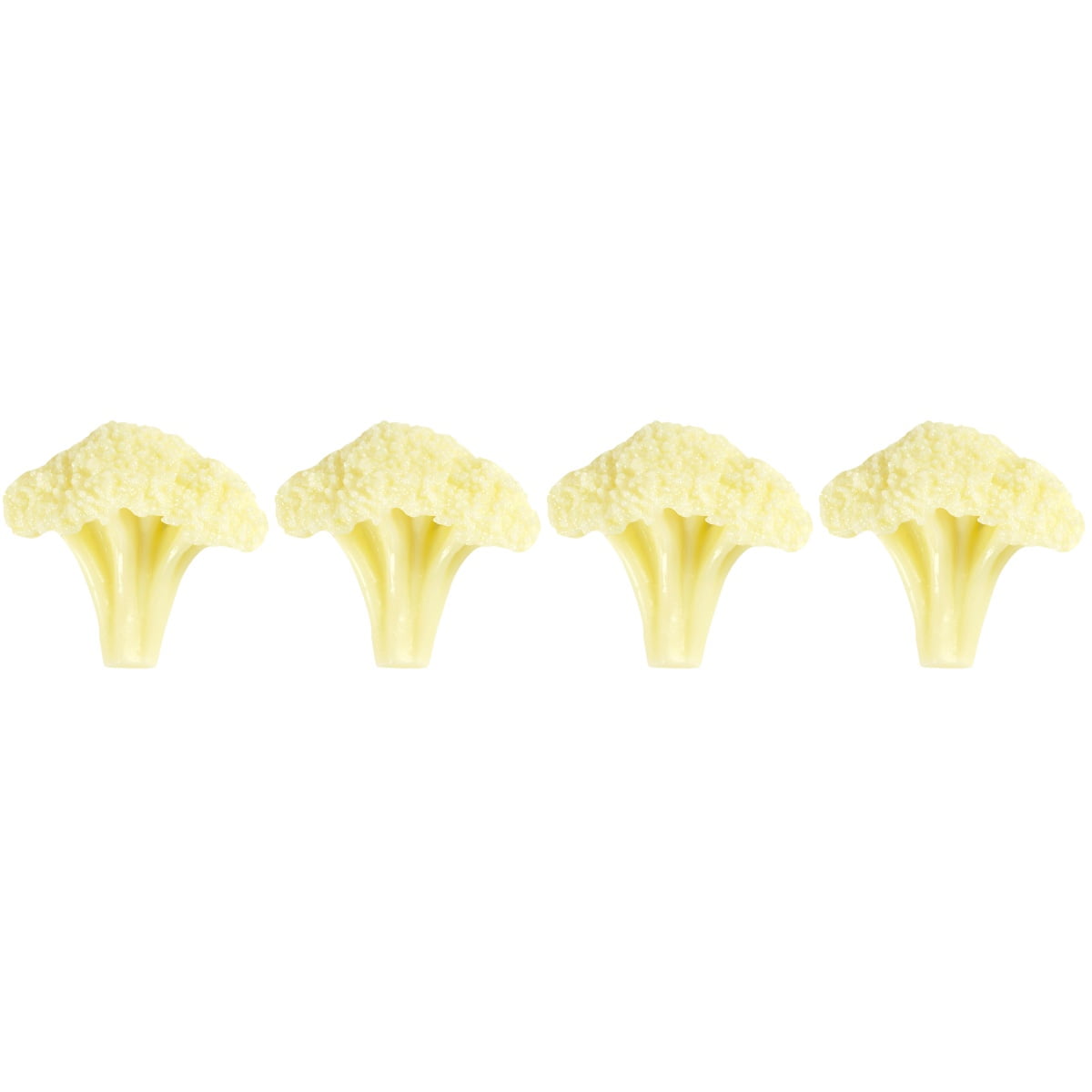 Set of 4 Cauliflower Model Fake Vegetables Realistic Play Food Artificial Broccoli Slice Dishes