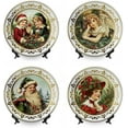 thumbnail image 1 of Set of 4 Ceramic Plates, Elegant Halloween and Christmas Tableware Collection (Victorian Elegance Set of 4 Plates with Real Gold Trim), 1 of 10