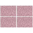 thumbnail image 1 of Set of 4 Cheetah Pattern Table Mats, Flax Linen Heat Resistant Wrinkle Free with Romantic Animal Print for Tropical Dining Decor and Chic Kitchen, 1 of 6