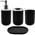 thumbnail image 1 of QZS Set of 4 Classic Design Bathroom Accessories Sets,Black Bathroom Accessory Set,Home Apartment Modern Bathroom Decor, 1 of 6