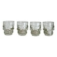 thumbnail image 1 of Set of 4 Clear Glass Gothic Skeleton Skull Face Liquor Shot Glasses Shooters, 1 of 7