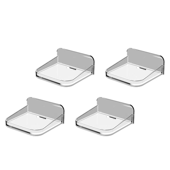 Set of 4 Clear Wall Mounted Shelves Accessory for Security Cameras and Speakers
