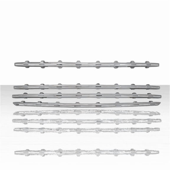 Set of 4 Clip-On Grille Overlay for 2019-2021 Chevy Silverado 1500 LT - Chrome