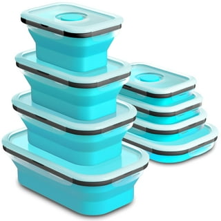 Premium Silicone Collapsible Food Storage Container with Silicone Leakproof  Lid, Clear Platinum Food-Grade, BPA Free, LFGB Certified, Compact