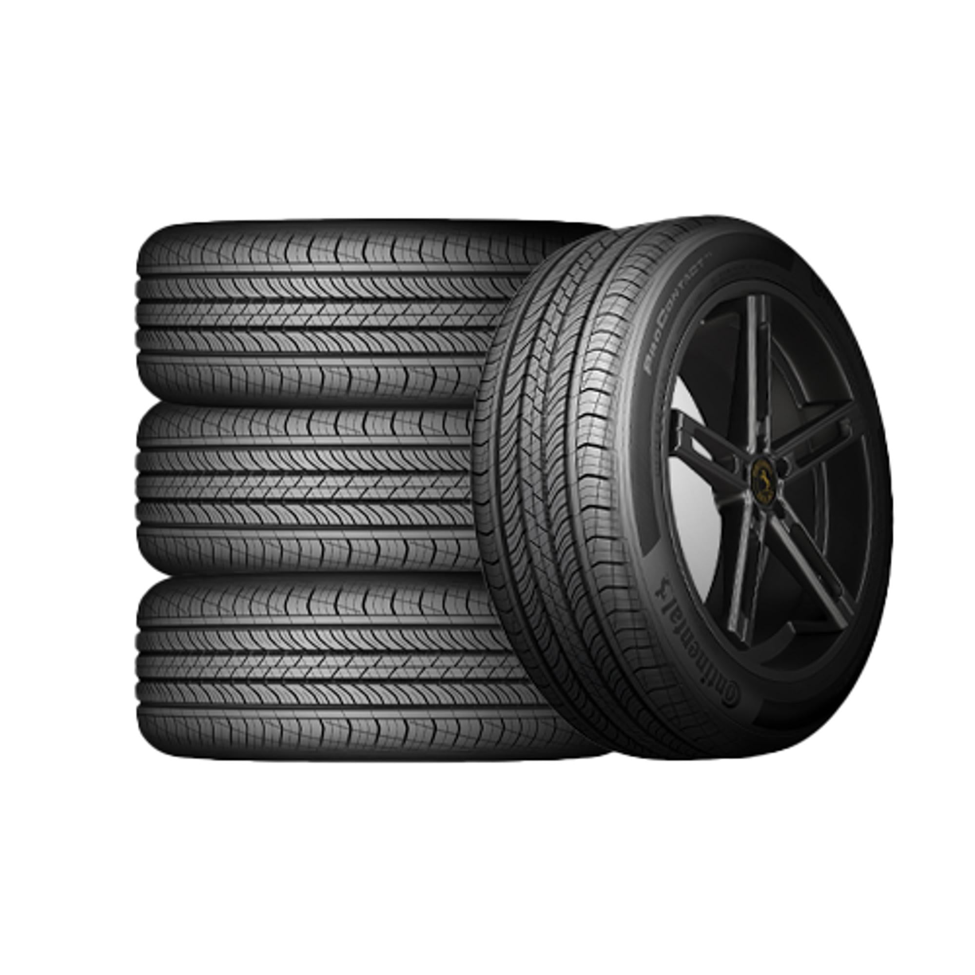 Set of 4 Continental ProContact TX 215/60R17 96H Tires Fits: 2017 Jeep Renegade North, 2017 Nissan Rogue SV