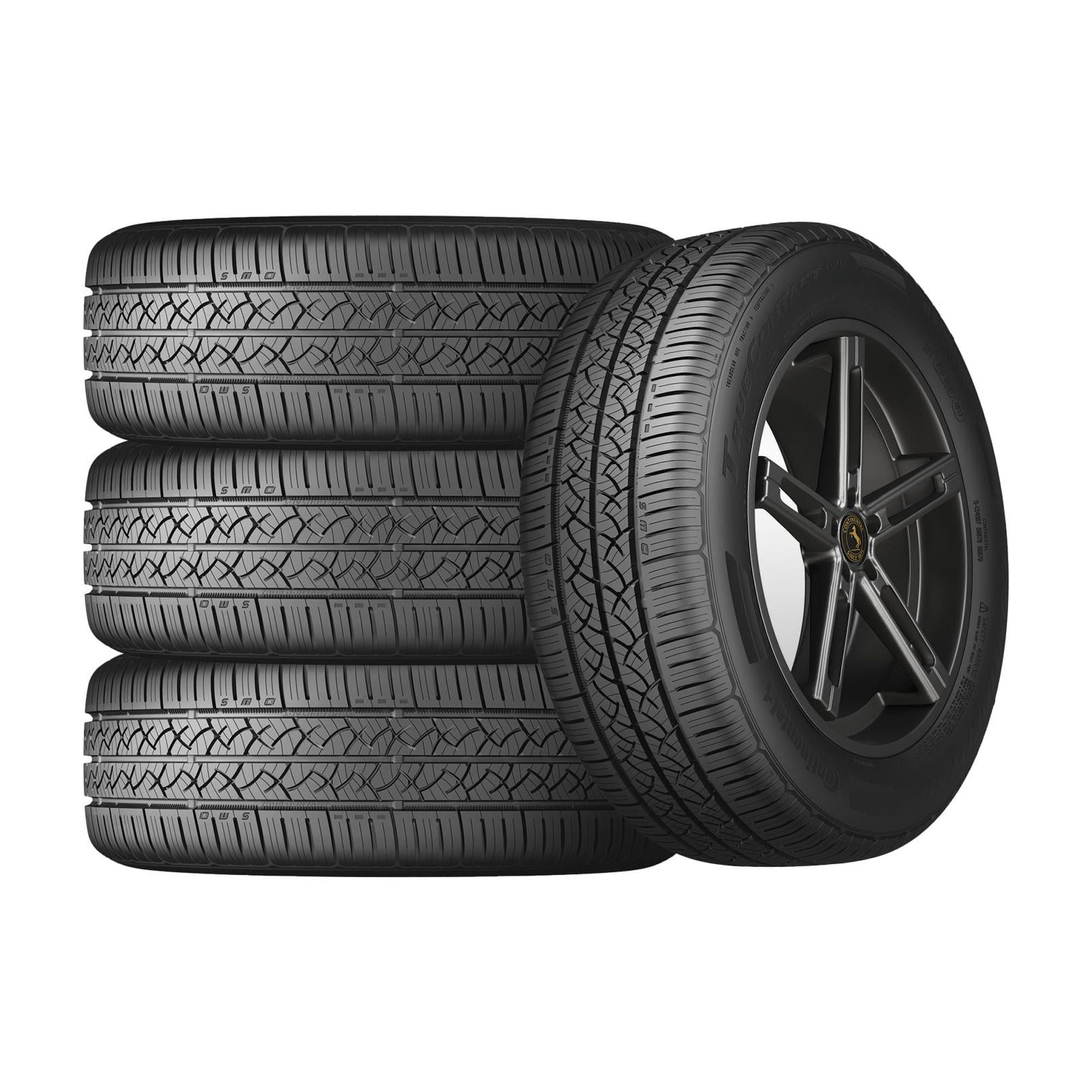 Set of 4 Continental TrueContact Tour 215/60R17 96T Tires Fits: 2007-09 Dodge Caliber SXT, 2017 Jeep Renegade North
