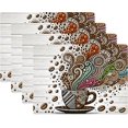 thumbnail image 1 of Set of 4 Cork Backed Placemats, Kitchen and Dining Table Decoration Design Hard Placemat 12" x 18", 1 of 3