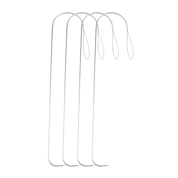 Set of 4 Curved Bead Needle Accessory Bead Spinner Needle Stainless Steel Curved Needle for Bead Designers