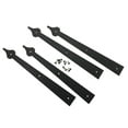 Set of 4 Decorative Carriage House Garage Door HingesSpear End