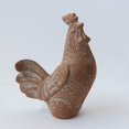 thumbnail image 1 of Set of 4 Decorative Washed White Terracotta Colored Rooster Figurine, 1 of 3