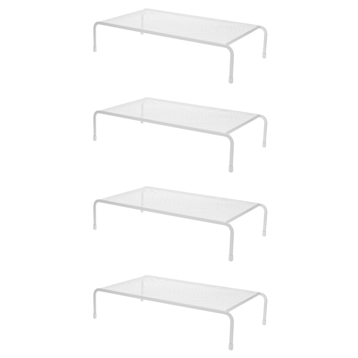Set of 4 Desktop Monitor Riser Computer Gaming Screen White - Walmart.com