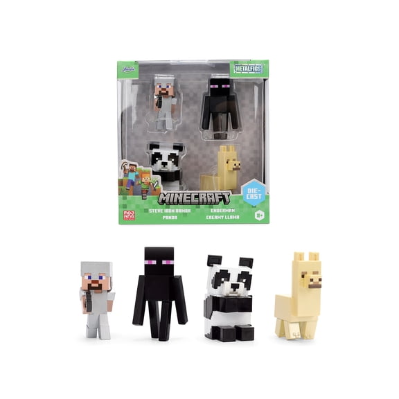 Set of 4 Diecast Figures "Minecraft" Video Game Wave 6 "Metalfigs" Series Diecast Models by Jada