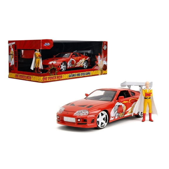 Jada Toys - 1:24 One Punch Man - Hollywood Rides - '95 Toyota Supra w/ Saitama Figure