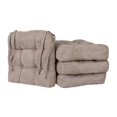 Set of 4 Dining Chair Cushions Tufted Chair Seat Pads with Ties, 15