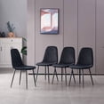 thumbnail image 1 of Set of 4 Dining Room Velvet Upholstered Chairs Kitchen Living Room with Metal Legs, 1 of 9