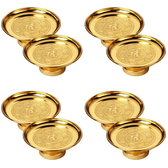 Set of 4 Dishes for Serving Buddhist Offering Plate Buddha Worship Supply