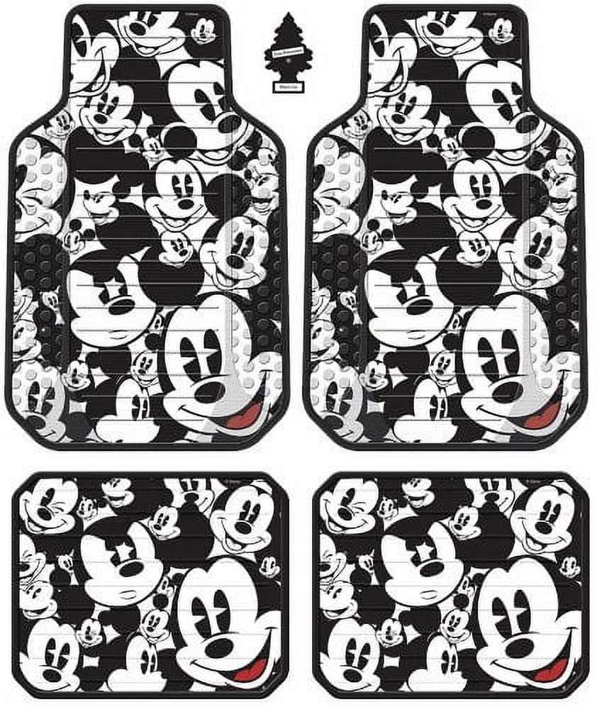 Set of 4 Disney Mickey Mouse Auto Truck SUV Car Floor Mats with Air