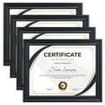 Set of 4 Document frames 8.5x11 Certificate Frames for Wall Or Tabletop