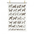 thumbnail image 1 of Set of 4 Dog Outline Motif Tea Towel, 1 of 1