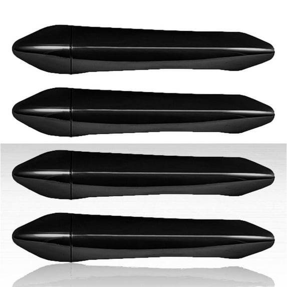 Set of 4 Door Handle Covers for 18-19 Buick Enclave - Gloss Black w/o Smart Key