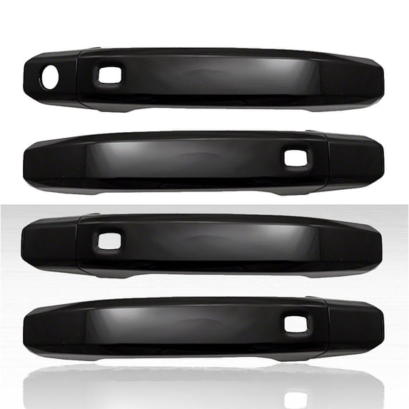 Set of 4 Door Handle Covers for 2015-20 Yukon SLE/SLT - Gloss Black w/Smart Key