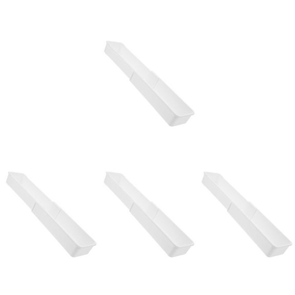 Set of 4 Drawer Cutlery Box Utensil Tray Organizer Stash Dividers for Drawers Plastic Silverware Tableware Container