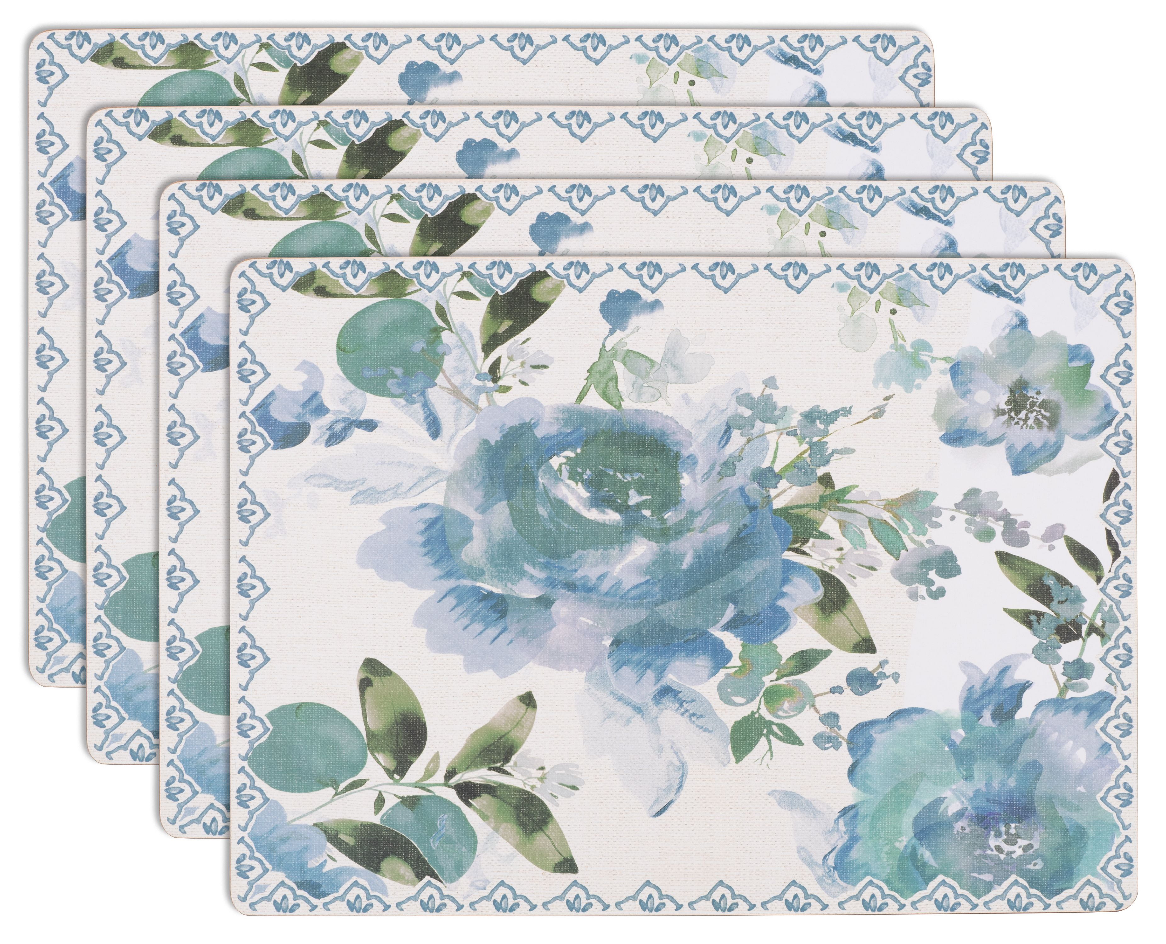 Set of 4 Easy Care Wipe Clean Cork Placemats