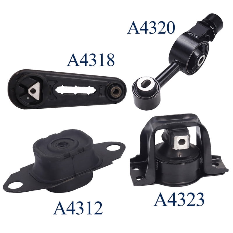 Set of 4 Engine Motor Mounts Compatible with 2009-2014 Nissan Cube 2007-2012 Nissan Versa 1.8L Replacement for A4312 A4318 A4320 A4323