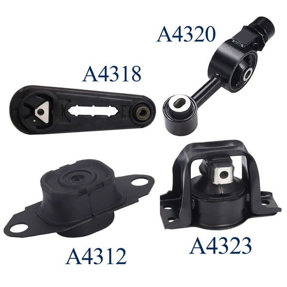 Set of 4 Engine Motor Mounts Compatible with 2009-2014 Nissan Cube 2007-2012 Nissan Versa 1.8L Replacement for A4312 A4318 A4320 A4323