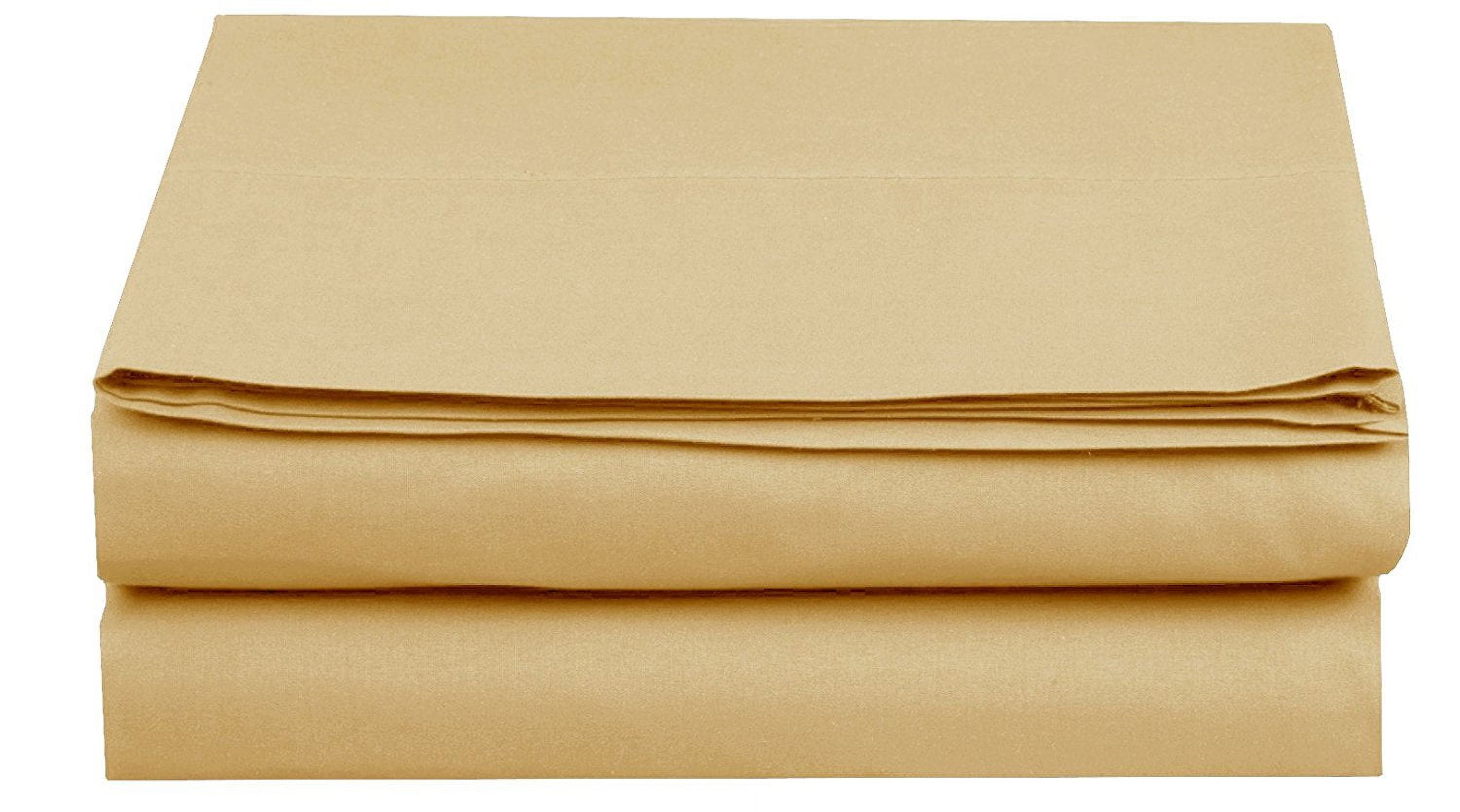 Set of 4 Extra-Long Fitted Sheet Deep Pocket Queen Size Gold