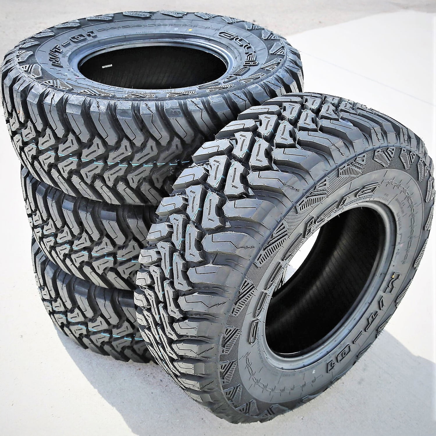 (FOUR) Accelera M/T-01 LT 315/70R17 121/118Q Load E (10 Ply) MT Mud Tires Fits: 2003-04 Hummer H1 Base