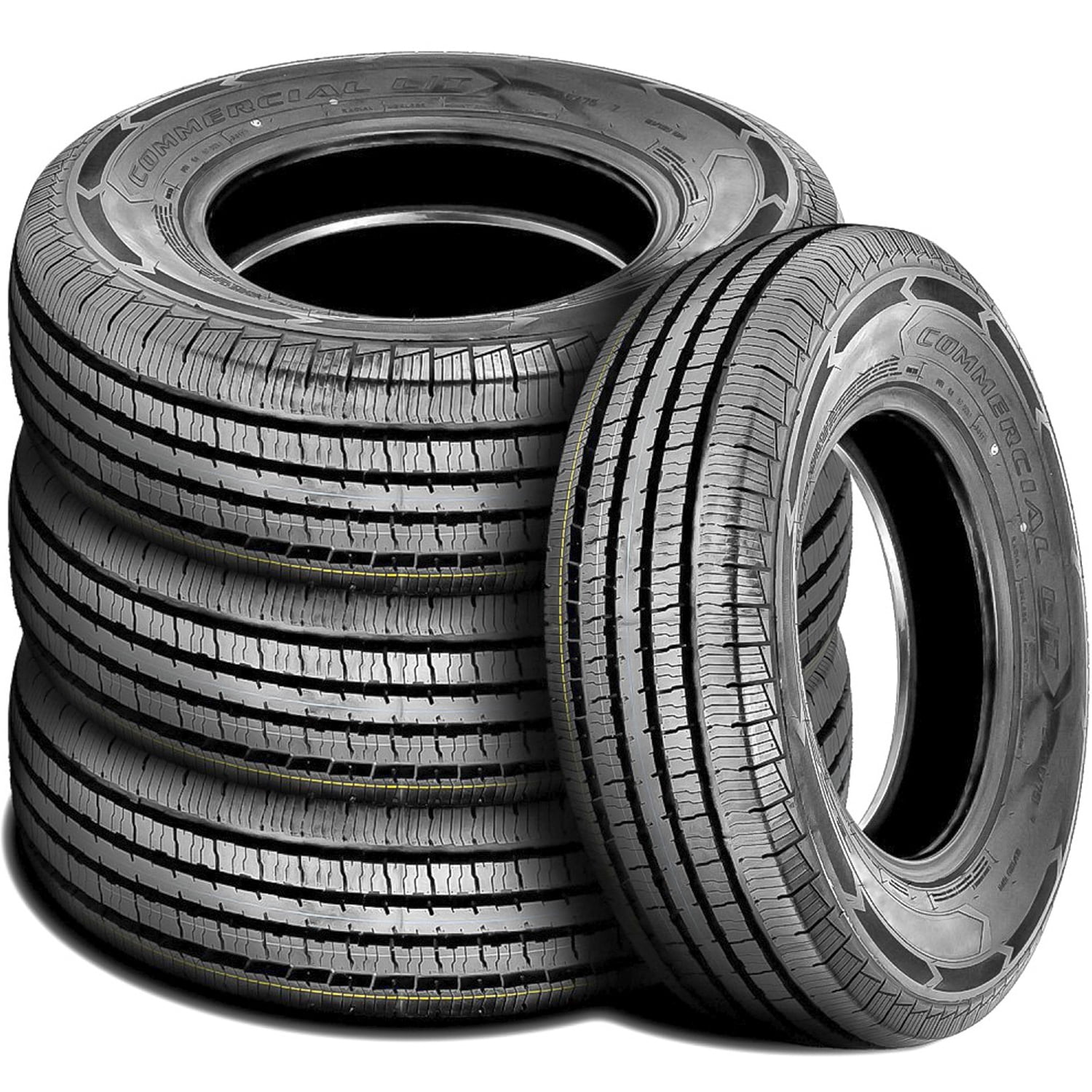 Pair Of Americus Commercial L/T 215/85R16 Light Truck Tires - Load Range E, 10-Ply, All Terrain