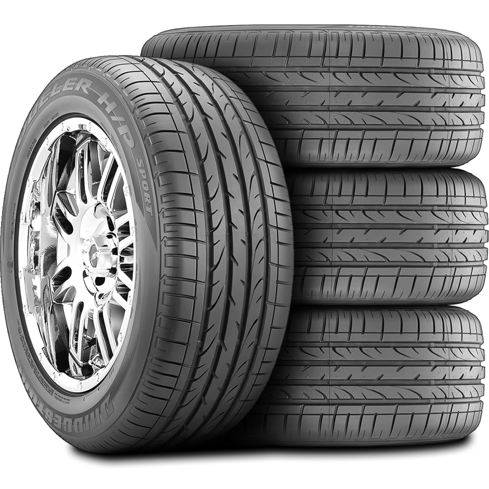 Set of 4 (FOUR) Bridgestone Dueler H/P Sport RFT 225/45R18 91V Performance Run Flat Tires Fits: 2012 Toyota Camry XLE, 2008-12 Ford Fusion SEL
